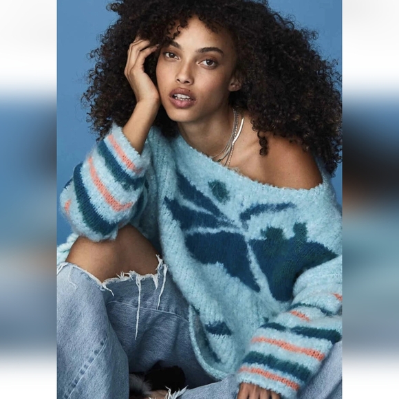 Free People Sweaters - free people Marin blue Sweater M